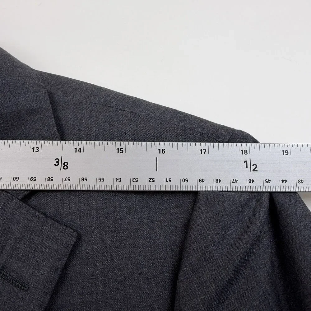 Combatant Gentlemen Grey Blazer Mens 40R Wool Suit Jacket Double Vent Sportcoat